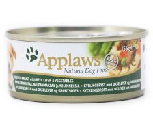 Applaws  Natural Dog Can - Chicken / Beef Liver & Vegetables 156G