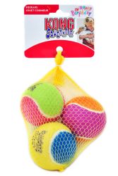 Kong Birthday Squeaker Air Tennis Balls - M (3packs)(AST2Y)