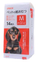 Pet No Kami-Omutsu Disposable Dog Diaper (M) 14pcs
