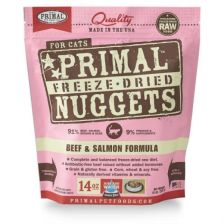 PRIMAL  Freeze Dried Nuggets For Cats -Beef & Salmon 14oz
