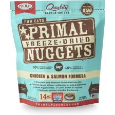 PRIMAL  Freeze Dried Nuggets For Cats -Chicken & Salmon 14oz
