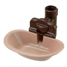 Richell Pet Water Dish M - Brown